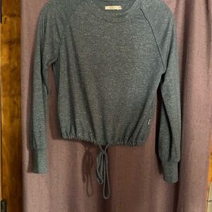 UGG Charcoal Long Sleeve Drawstring Top